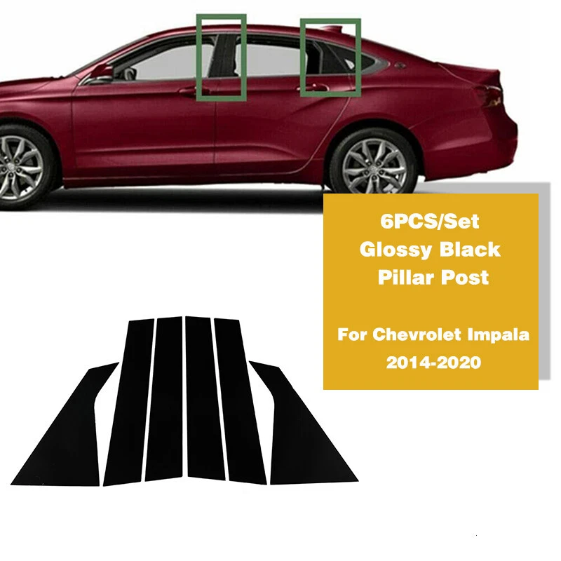 For Chevrolet Impala 2014-20 Pillar Posts Door Trim Window Piano Cover Stickers Foto 4 de 4