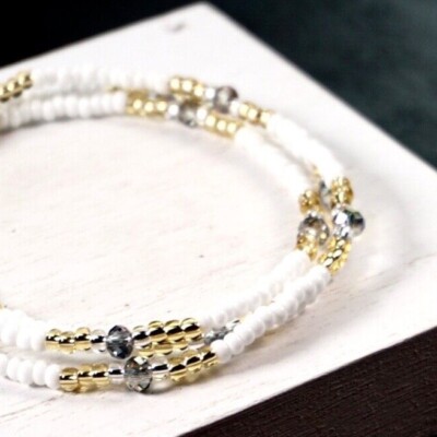 Waist Bead-White, Waist Bead for Purity, African Waist Bead