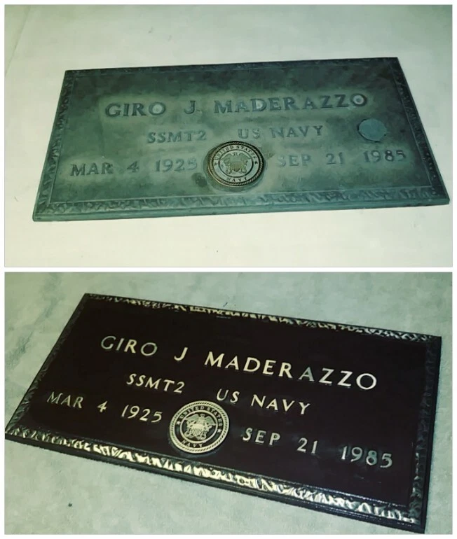 Lápida Bronce Marcadores Protector Cera Transparente Foto 3 de 4