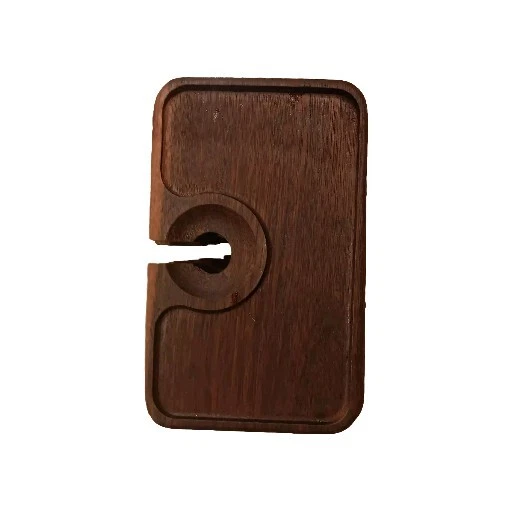 CRATE & BARREL Teak Wood Cocktail Appetizer Trays Wine & Dine Set Of 5 - Image 3 of 3