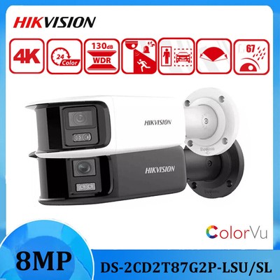 HIKVISION Security IP Network Camera 4K 8MP Panoramic DS-2CD2T87G2P-LSU/SL 4mm