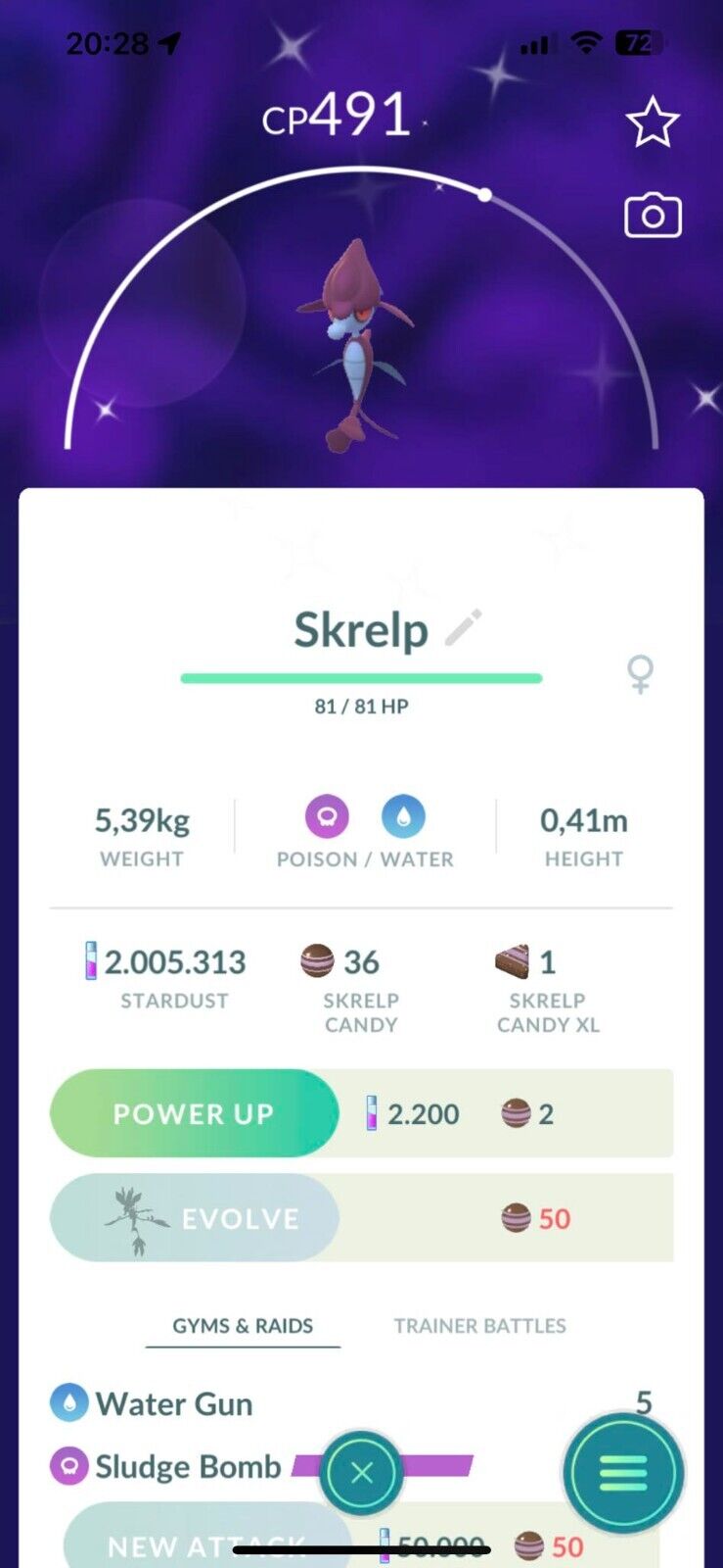 Pokémon Go -Solgaleo - Cosmog's evolution Trade Unregistered 1 Milion  Stardust