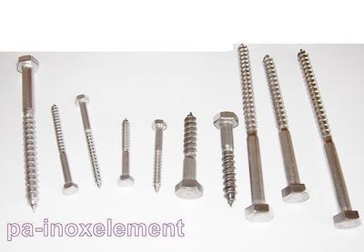 Bricolage Clé Vis 6-skant Holzschraube DIN 571 Acier Inoxydable Va M5 M6 M8 M10 - Foto 3