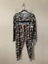 NWT! Jenni by Jennifer Moore Sz XS Twinning Super Soft Pajama Set Green Camo