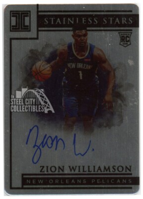 Zion Williamson 2019 Panini Impeccable Stainless Stars Rookie Auto #ST-ZWL 30/49
