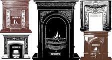 FIREPLACE - Wall Art Sticker - 5 DESIGNS
