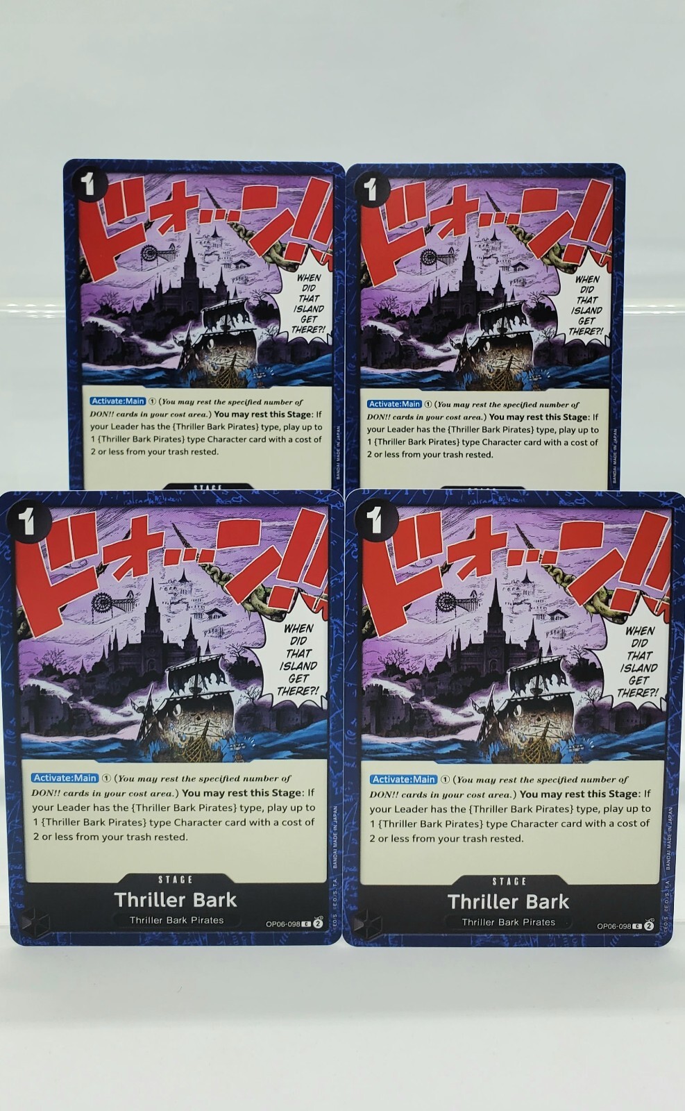 One Piece TCG Thriller Bark OP06-098 Wings of the Captain 4 Cards Set