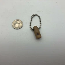 Mystery FOB Keychain Looks Like A Small Whistle But Doesn't Work Not Sure Vtg ()