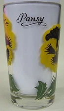 Pansy  juice size Peanut Butter Glass Glasses Drinking Kitchen Mauzy 115-2