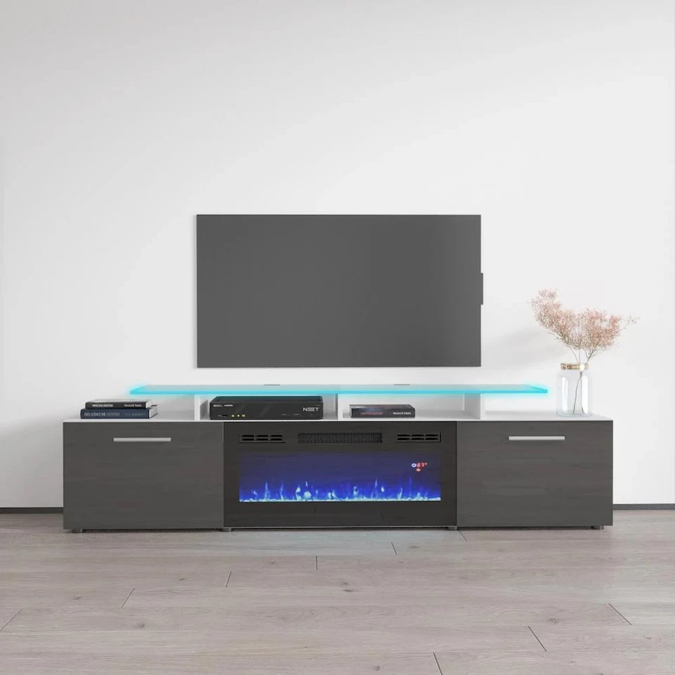 Rova EF Electric Fireplace Modern 75" TV Stand - Image 3 of 4