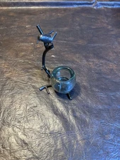 Jan Barboglio. Rare Candle Holder. Bird In Tree. Glass Crack In Glass