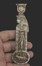 PHARAONIC UNQIUE ANCIENT EGYPTIAN ISIS Hathor Protection Amulet Statue (BI)