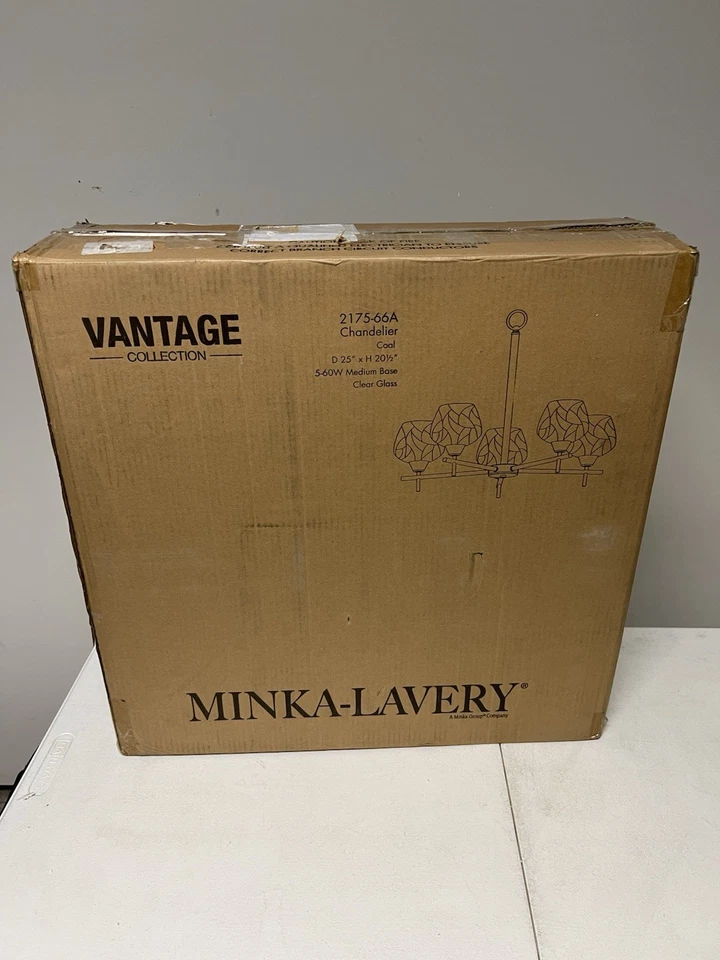 Minka Lavery 217566A Camrin 5 Light 25"W Vantage Chandelier - Coal - Image 2 of 4