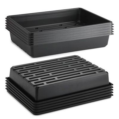 10 Pack Starter Trays - Heavy Duty Plastic Flats, Fits 54 Cell Plug Tray, See...