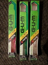 Butler GUM Toothbrush 411 Adult 4 Row Soft Regular, Set Of 3 New