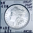1883 O BU GEM MORGAN SILVER DOLLAR UNC MS+++ U.S. MINT RARE COIN 8838