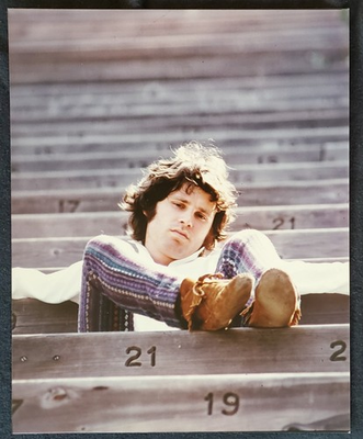 #ad 1968 Jim Morrison The Doors Hollywood Bowl LA Sound Check 8x10 Photograph $50.00