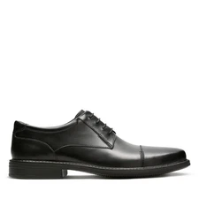 Bostonian Wenham Cap Mens Black Wide Oxfords & Lace Ups Cap Toe Shoes 8