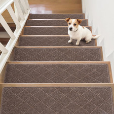 Stair Treads for Wooden Steps, 15 Pack 8"X30" Non-Slip Indoor Carpet Stair Tread