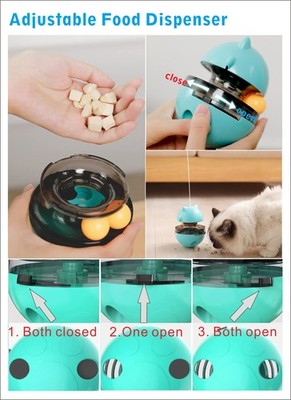 Cat Treat Dispenser Tumbler Interactive Puzzle Feeder, Snacks Pink