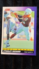 1991 Score Stanley Richard Rookie Football Card #586 Free Safety In Protective S. rookie card picture