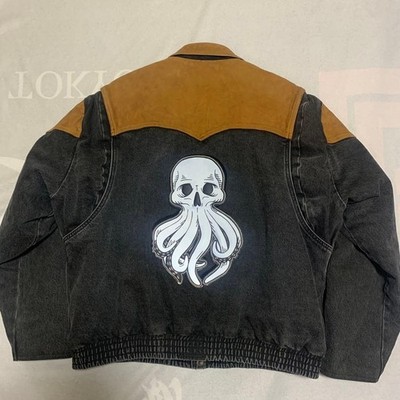 GUESS ALCHEMIST Leather Denim Jacket L Limited Edition Rare Japan
