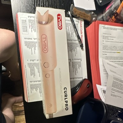 TYMO CURLPRO Automatic Curling Iron 1 Inch Ceramic Pink Auto Shut-Off