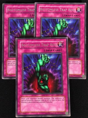 Yugioh Bottomless Trap Hole LOD-092 Rare x3 (LP)