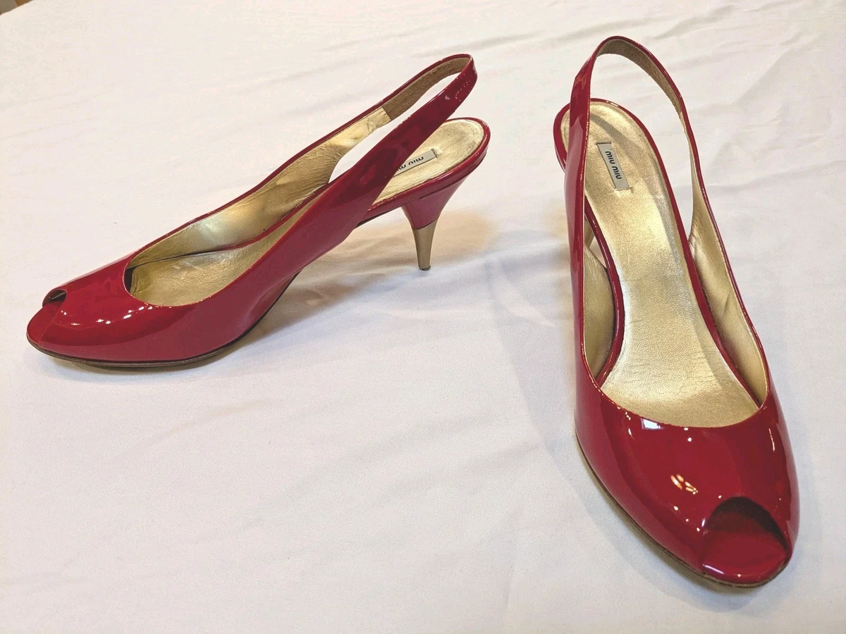 Miu Miu Peep Toe Heels Slingback for sale | eBay
