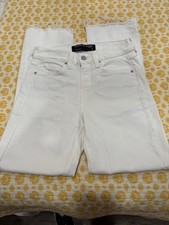Veronica Beard Carly Kick Flare High Rise White Pants Size 25
