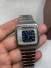 Vintage Seiko H357-505D Chronograph Alarm 1980s Japan Stainless Steel