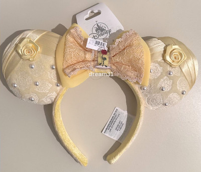 BNWT Disney Parks Beauty and the Beast - Belle Minnie Mouse Ears Headband