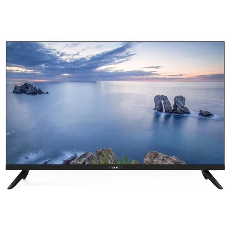 Televisore TV 32 Pollici HD Ready AKAI Frameless DVB-T2 LED Nero HDMI USB Slim