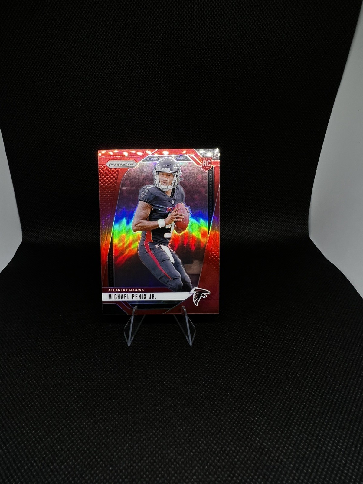 Michael Penix Jr 2024 Red Prizm SSP Rookie CASE HIT Color Match Panini #378 RC