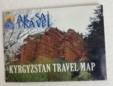 Kyrgyzstan Travel Map AK-SAI Travel Brochure Fold Out Map Bishkek Silk Road Guid