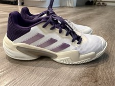Adidas Barricade 13 Sneakers Tennis Court Shoes White Plum JR7814 Women s Sz 7.5