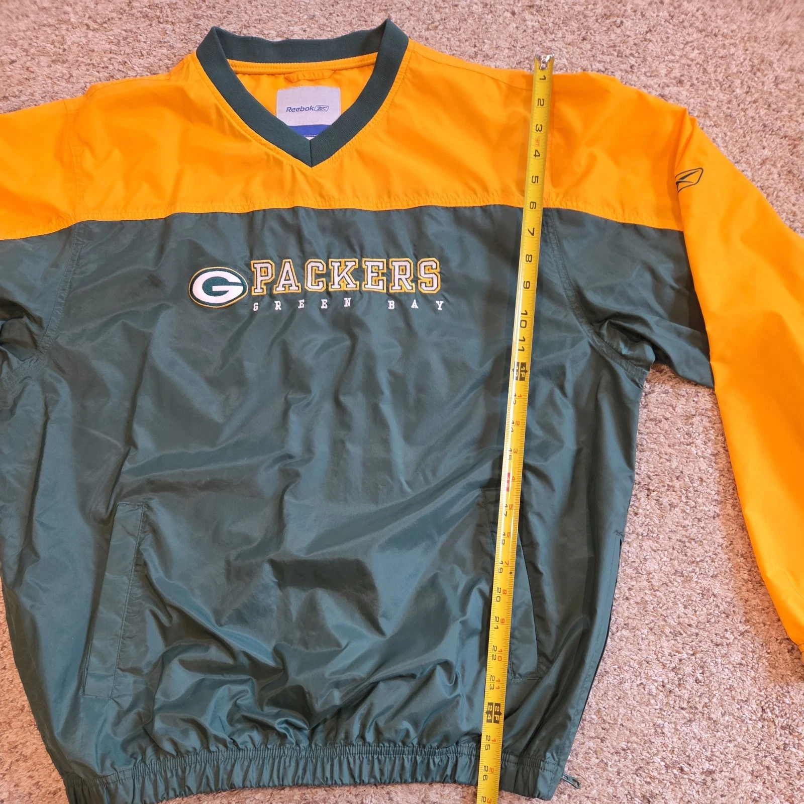 Vintage Reebok Green Bay Packers Pullover Windbreaker Jacket- Size Medium image 8