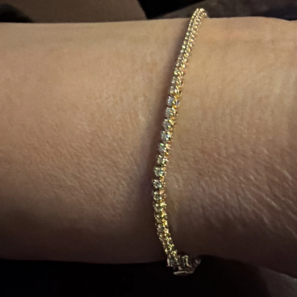 Pulsera Diamante Oro 14k Foto 3 de 3