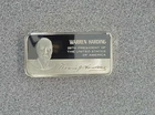 Franklin Mint Presidential Ingot Harding 1000 grains .925 Silver (2 oz)