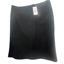 vtg NWT Armani Collezioni Black Size 12 knee length designer skirt Italy