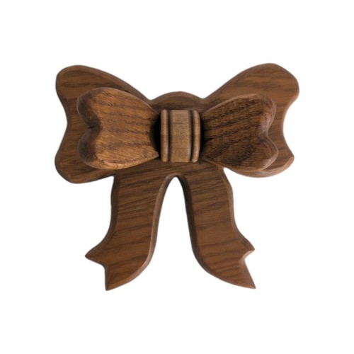 Vintage Carved Wooden Bow Wall Decor Cottagecore Farmhouse Rustic Wall Hanging