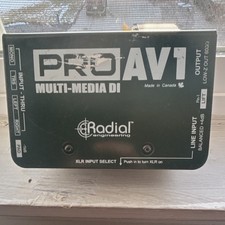Radial Engineering ProAV1 Passive DI Box, 1-Channel, XLR/TRS/RCA/3.5mm Inputs