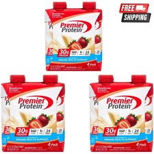 Premier Protein Shake, Strawberries  Cream, 30g Protein, 11 fl oz, 12 ct