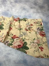 Beige PInk Floral Window Arched Valance 128" W x 20" L  Traditional Waverly?