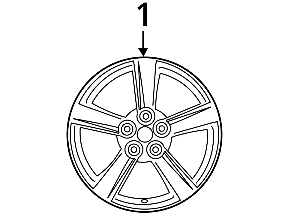 Used Rear Wheel fits: 2009 Nissan 370z Cpe 18x9 alloy rear 5 spoke Rear Grade C - Image 4 of 4