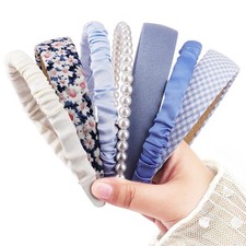 Headbands Women Girls Floral Padded Pearl Non Slip Hair Accessories 7 Pack