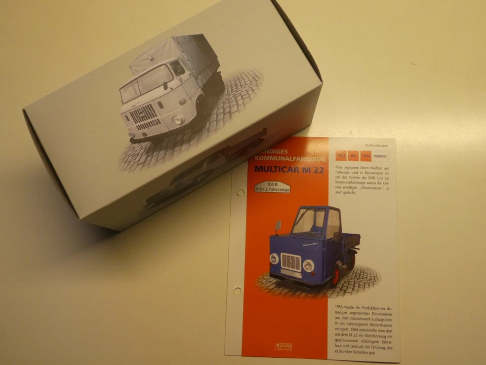 Modellauto Multicar M 22, DDR Nutzfahrzeug, Atlas Verlag, M 1:43, OVP - Bild 4 von 4