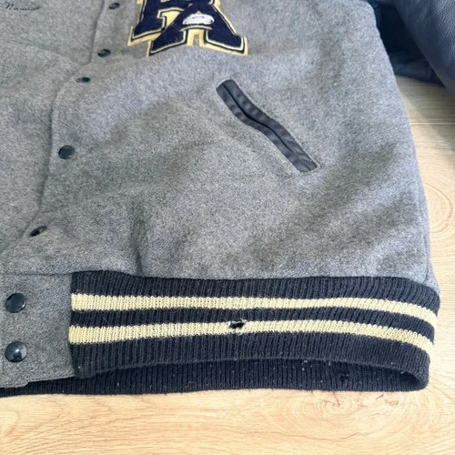 Vintage Neff Varsity Letterman Jacket Mens 3XL Leather Wool Chenille Bruins read image 11