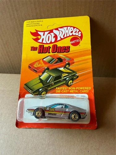 Vintage 1982 Hot Wheels Ferrari 308 Race Bait Silver Mattel No. 2021 J15