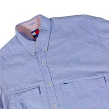 Tommy Hilfiger Y2K 90s Crest Dual Pocket Crest Button Up Shirt Men's Medium